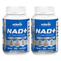 PACK 2 NAD+(NR + TRANS-RESVERATROL) 60 CÁPSULAS EDENIS HEALTH